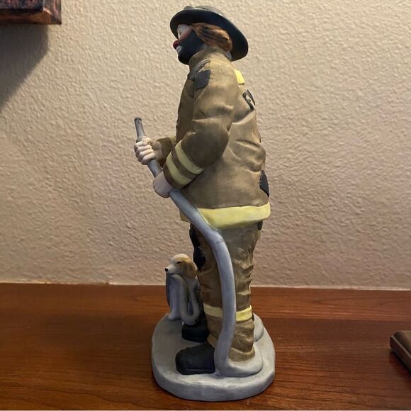 Emmett Kelly Jr Collection Flambro Fire Fighter Fireman Clown with Dog Figurine - Picture 9 of 16